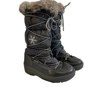 Waterproof winter boots with fur